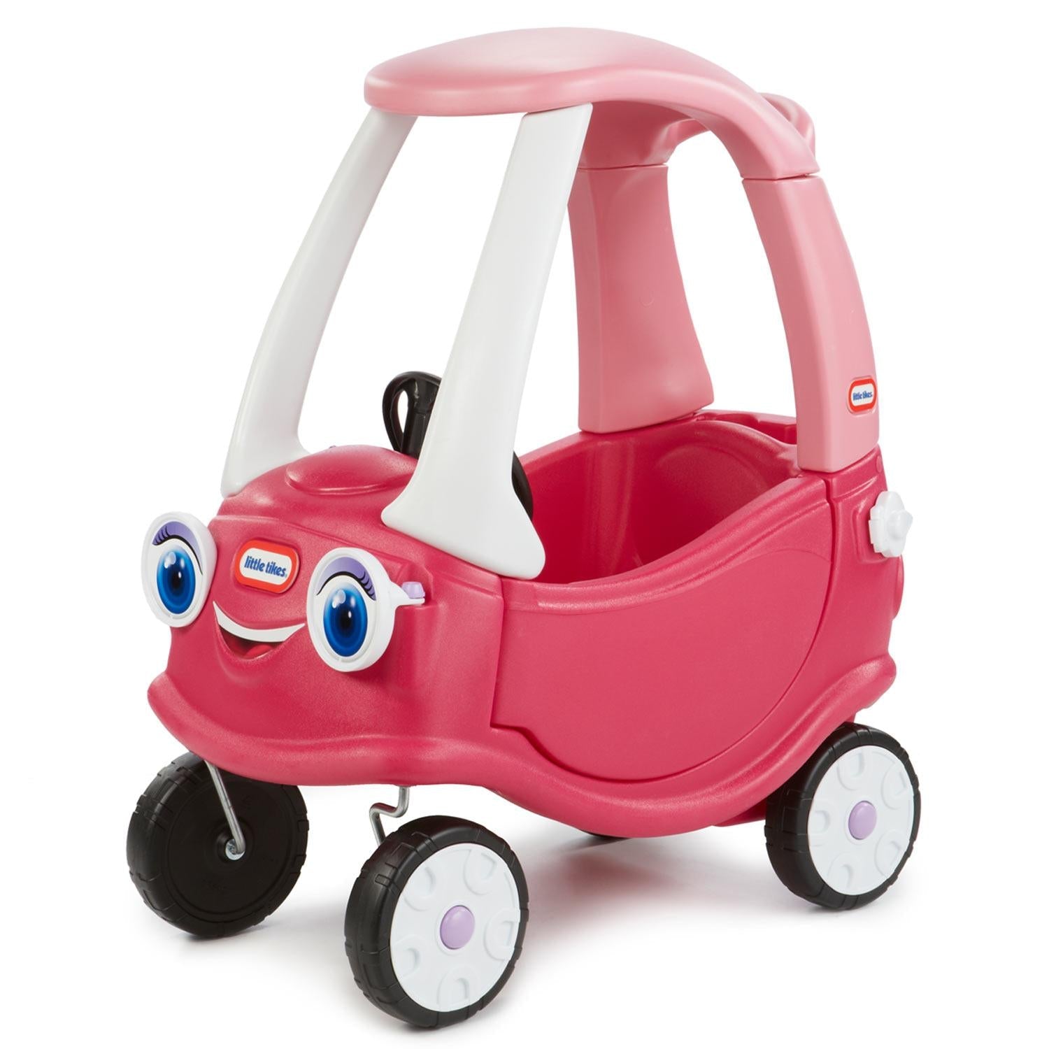 Princess Cozy Coupe® - Pink Ride-On Car with Parent Push Handle for Parent-Guided and Foot-Powered Play