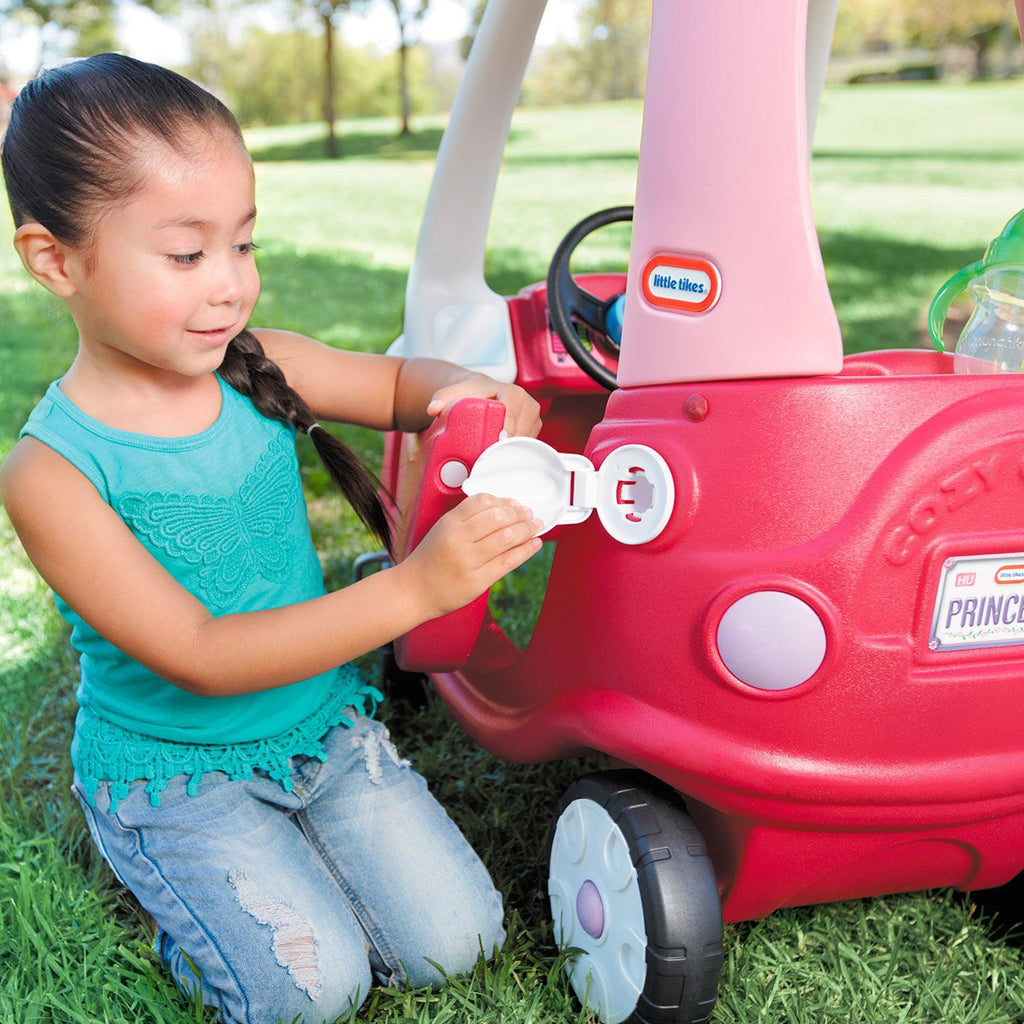 Princess Cozy Coupe® - Pink Ride-On Car with Parent Push Handle for Parent-Guided and Foot-Powered Play