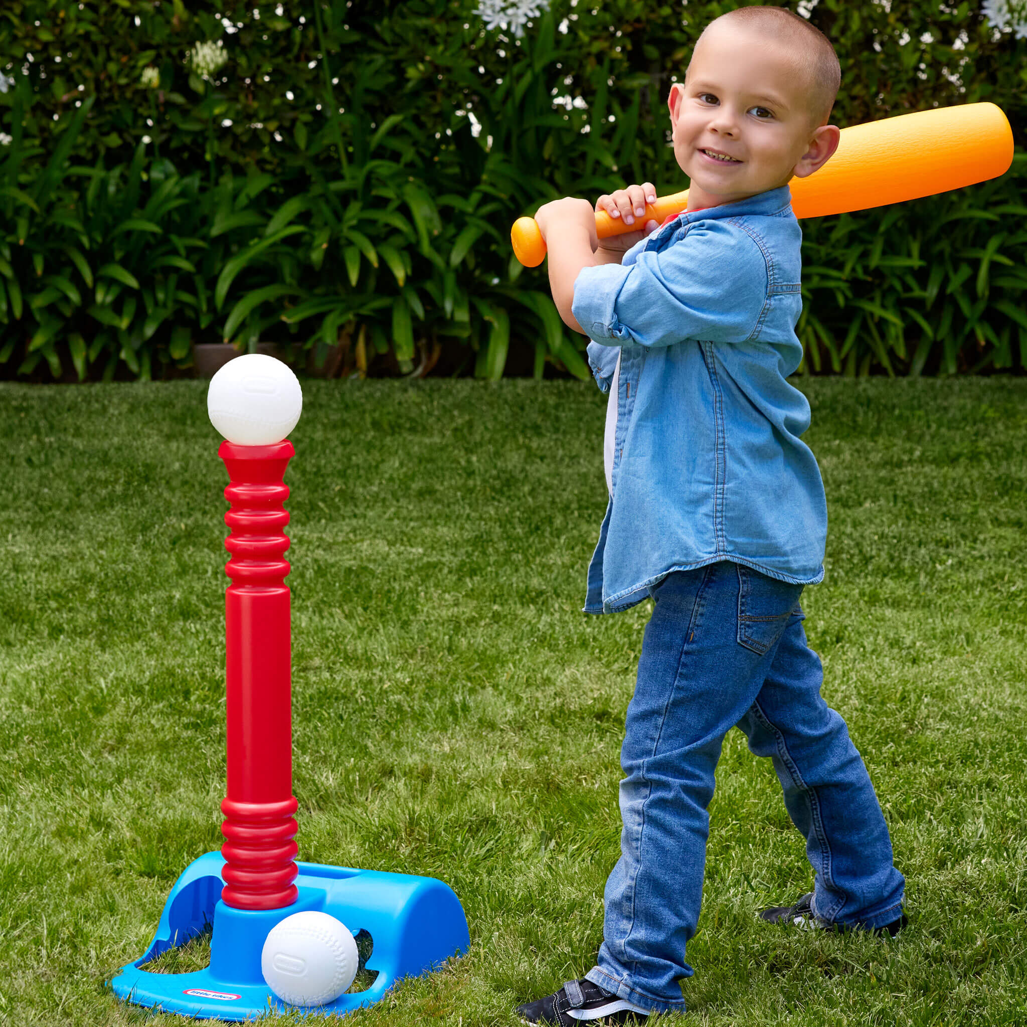 TotSports™ T-Ball Set - Beginner Batting Set with Adjustable Tee for Confidence-Building Active Play