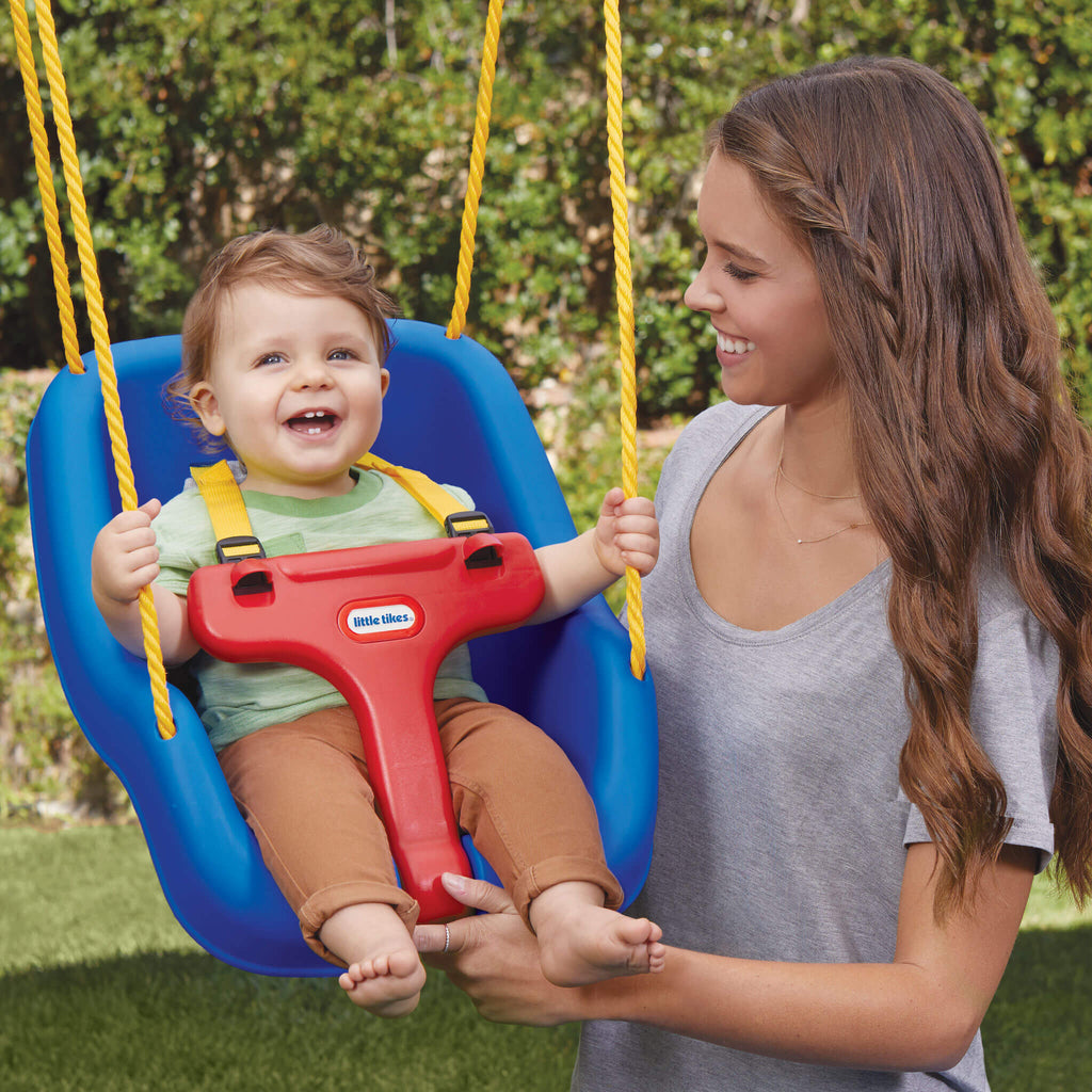2-in-1 Snug 'n Secure™ Swing - Blue - Convertible Baby-to-Toddler Outdoor Swing for Secure and Comfortable Swinging