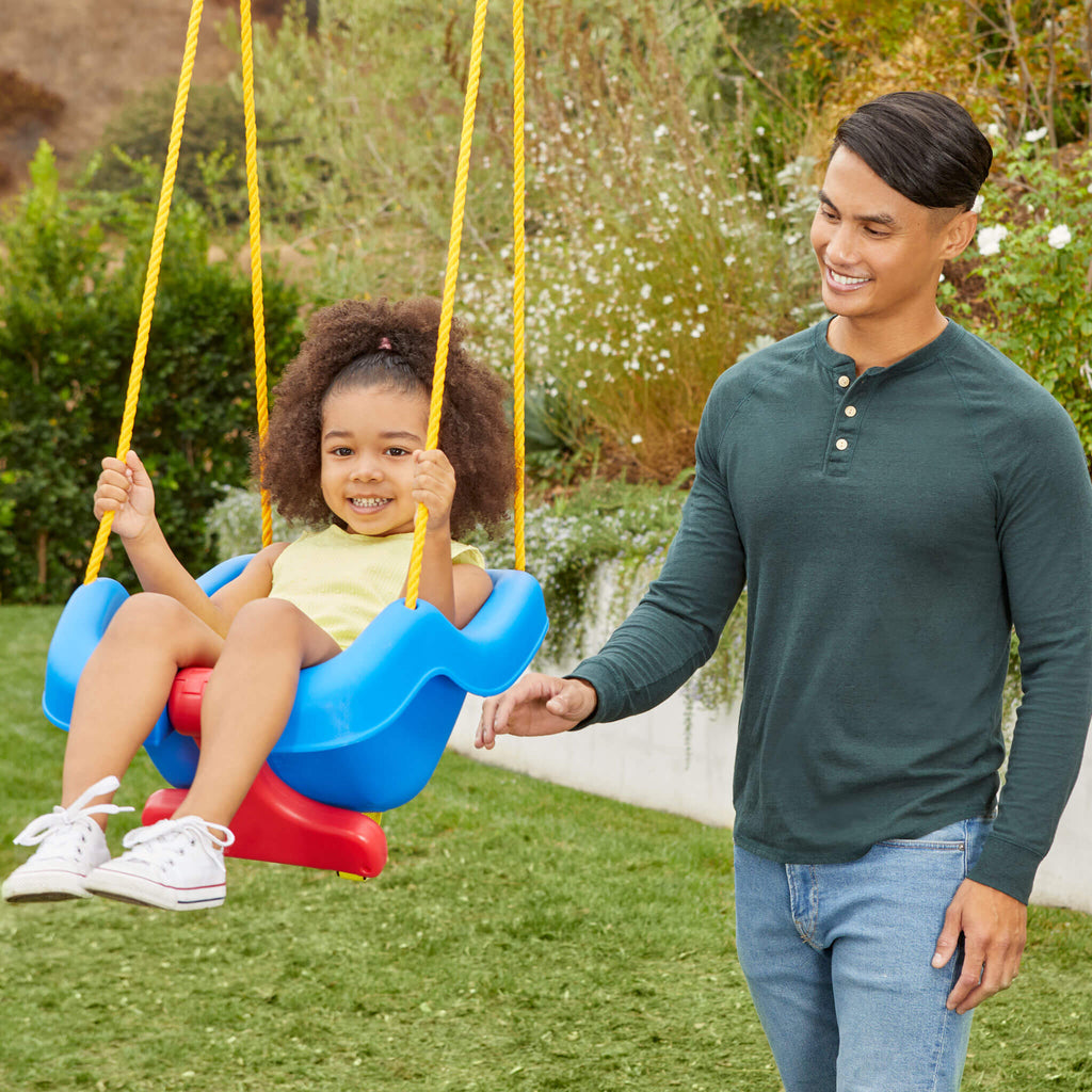 2-in-1 Snug 'n Secure™ Swing - Blue - Convertible Baby-to-Toddler Outdoor Swing for Secure and Comfortable Swinging