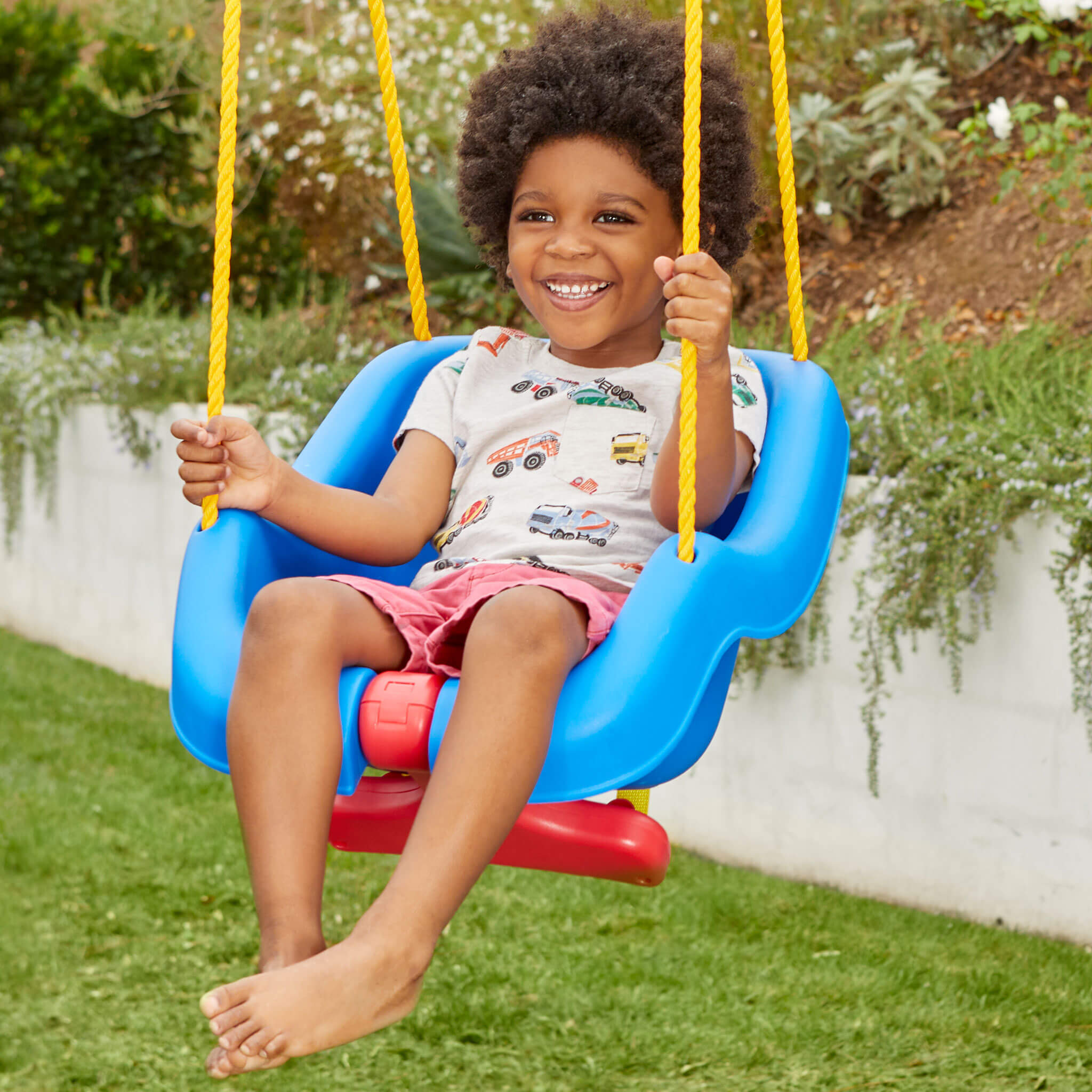 2-in-1 Snug 'n Secure™ Swing - Blue - Convertible Baby-to-Toddler Outdoor Swing for Secure and Comfortable Swinging