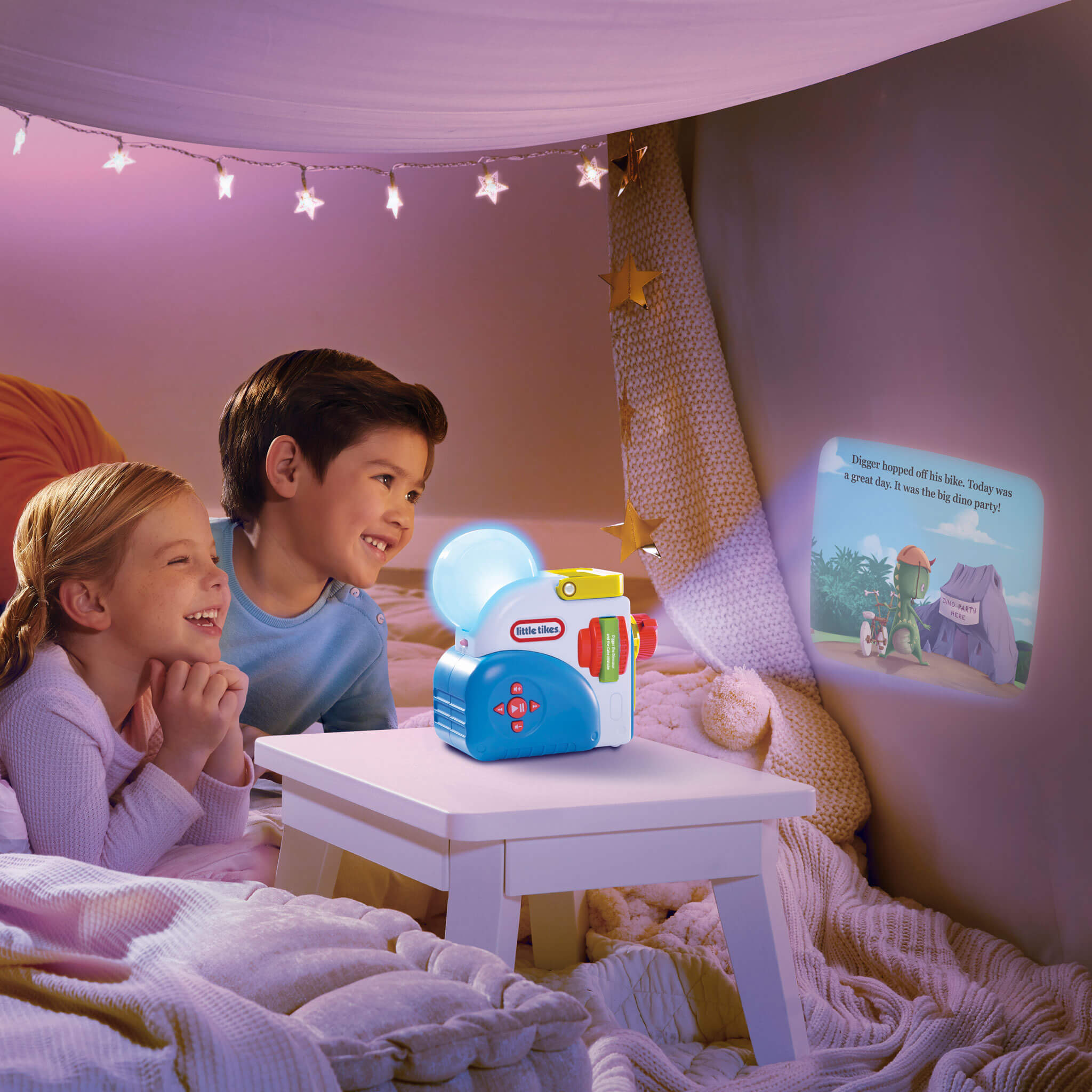 Story Dream Machine™ Harper Collins Digger the Dinosaur - Three-Story Dinosaur Projector Collection for Projected Stories with Sound Effects