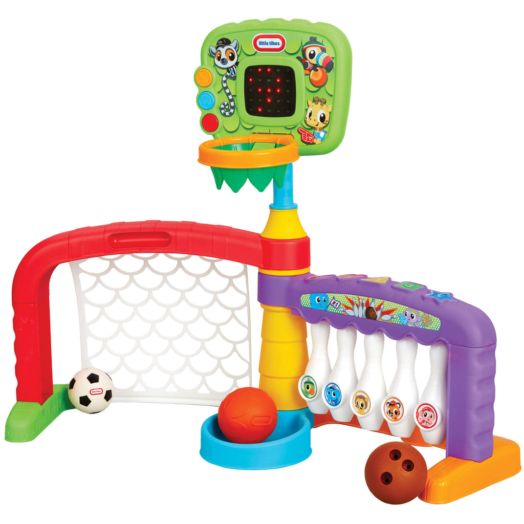 Learn & Play™ 3-in-1 Sports Zone™ - Basketball, Soccer and Bowling Activity Center for Multiple Sports in One Playset