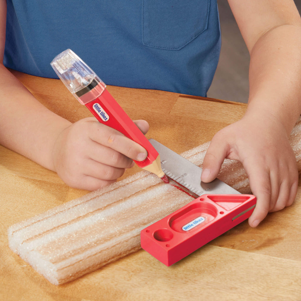 Creative Construction™ Measure and Cut Set - Kids Measuring and Pretend Cutting Workshop Set for Measuring, Marking and Creative Building