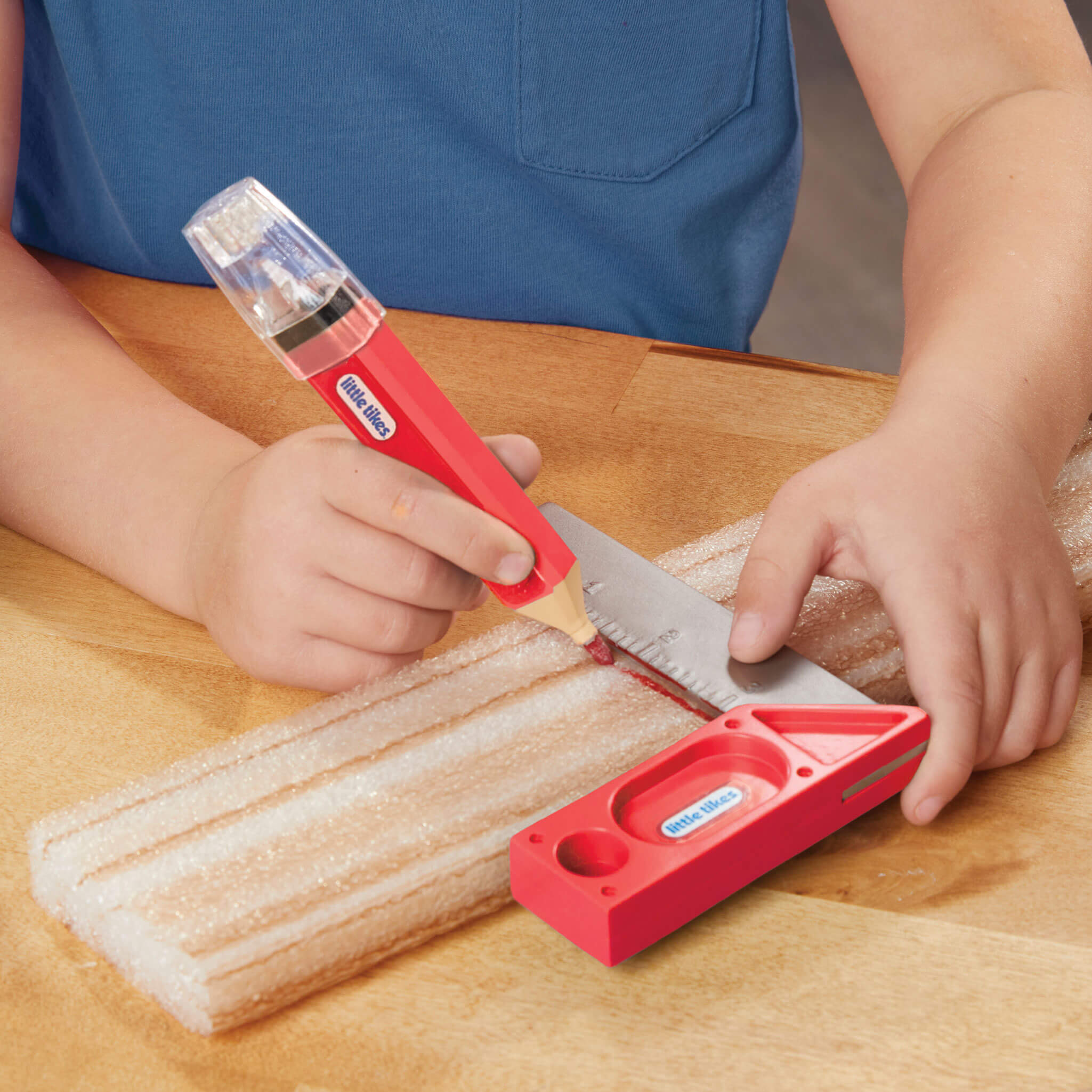Creative Construction™ Measure and Cut Set - Kids Measuring and Pretend Cutting Workshop Set for Measuring, Marking and Creative Building