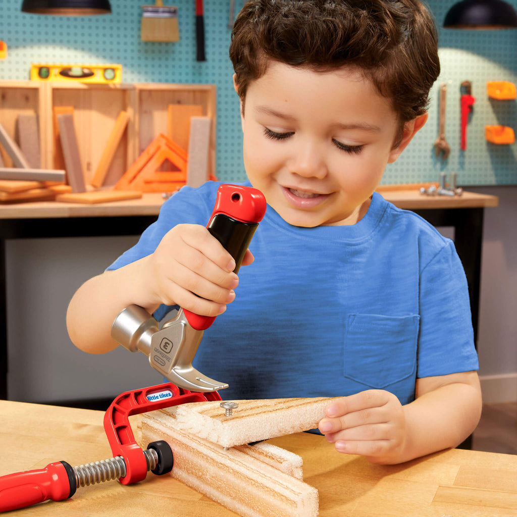 Creative Construction™ Hammer and Nail Set - Foam Nail Building Set with Kid-Friendly Hammer for Hands-On Building Without Sharp Pieces