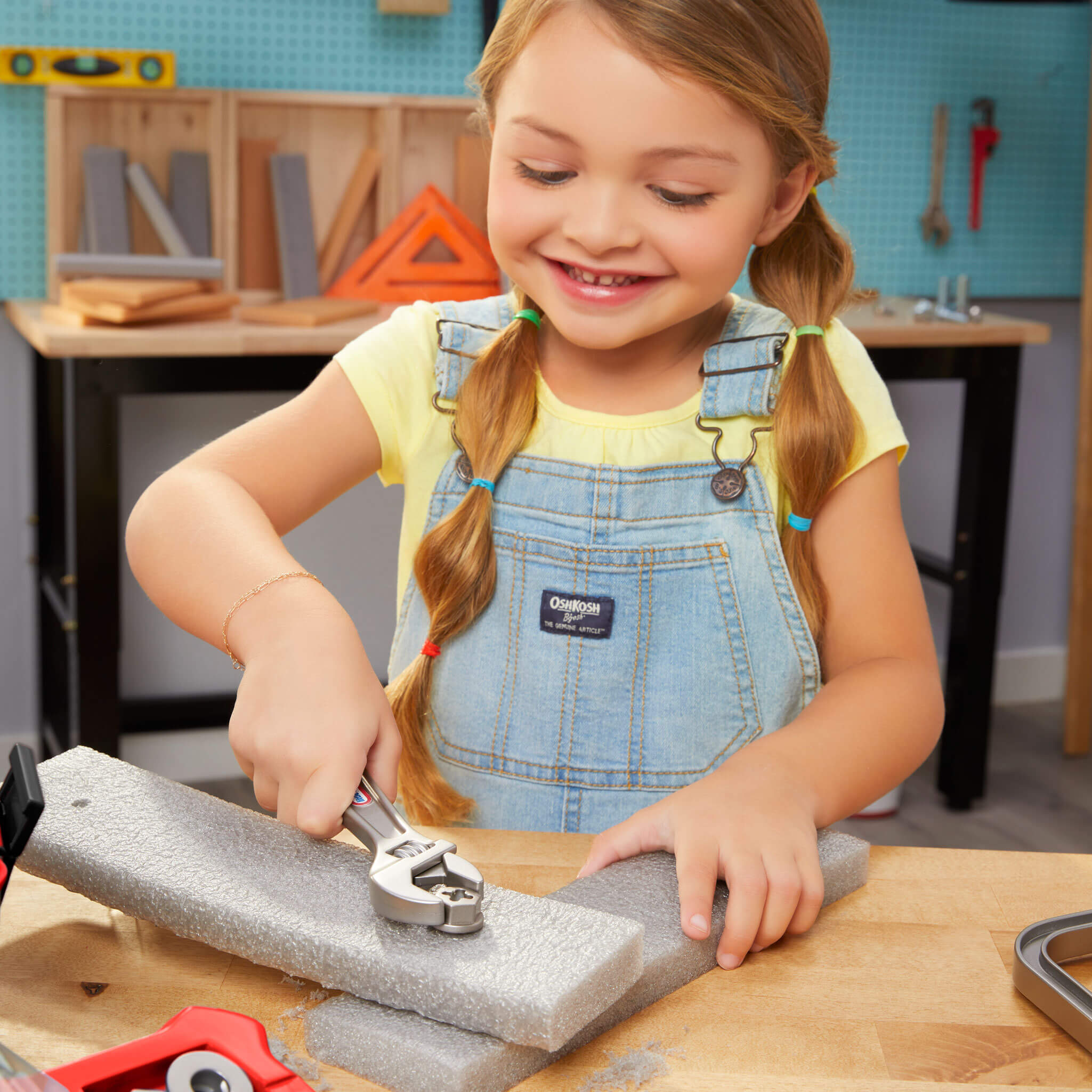 Creative Construction™ Tool Box Set - Portable Pretend Tool Set for Young Builders for Fine Motor and Problem-Solving Play