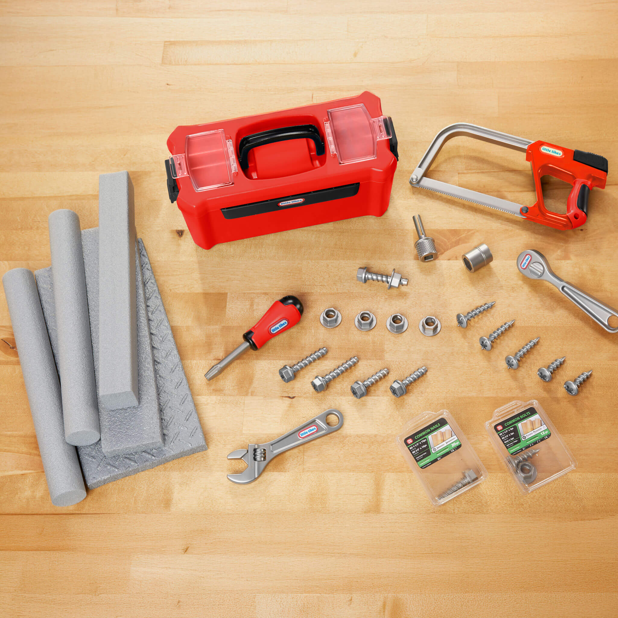 Creative Construction™ Tool Box Set - Portable Pretend Tool Set for Young Builders for Fine Motor and Problem-Solving Play