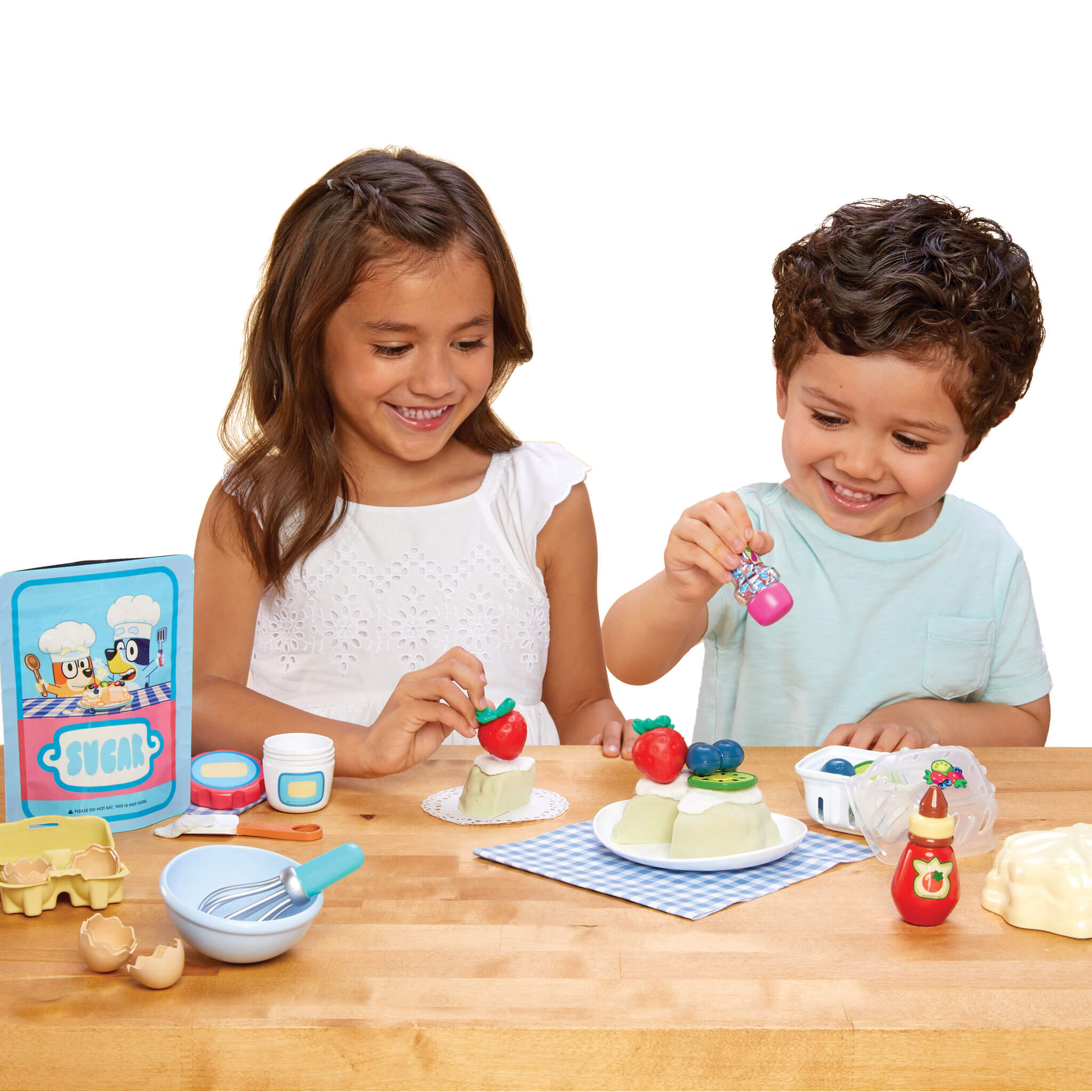Creative Chefs™ Bluey - Pavlova Kit - Pretend Dessert Kit with Recipe Cards and Reusable Mix for Step-by-Step Pretend Dessert Making