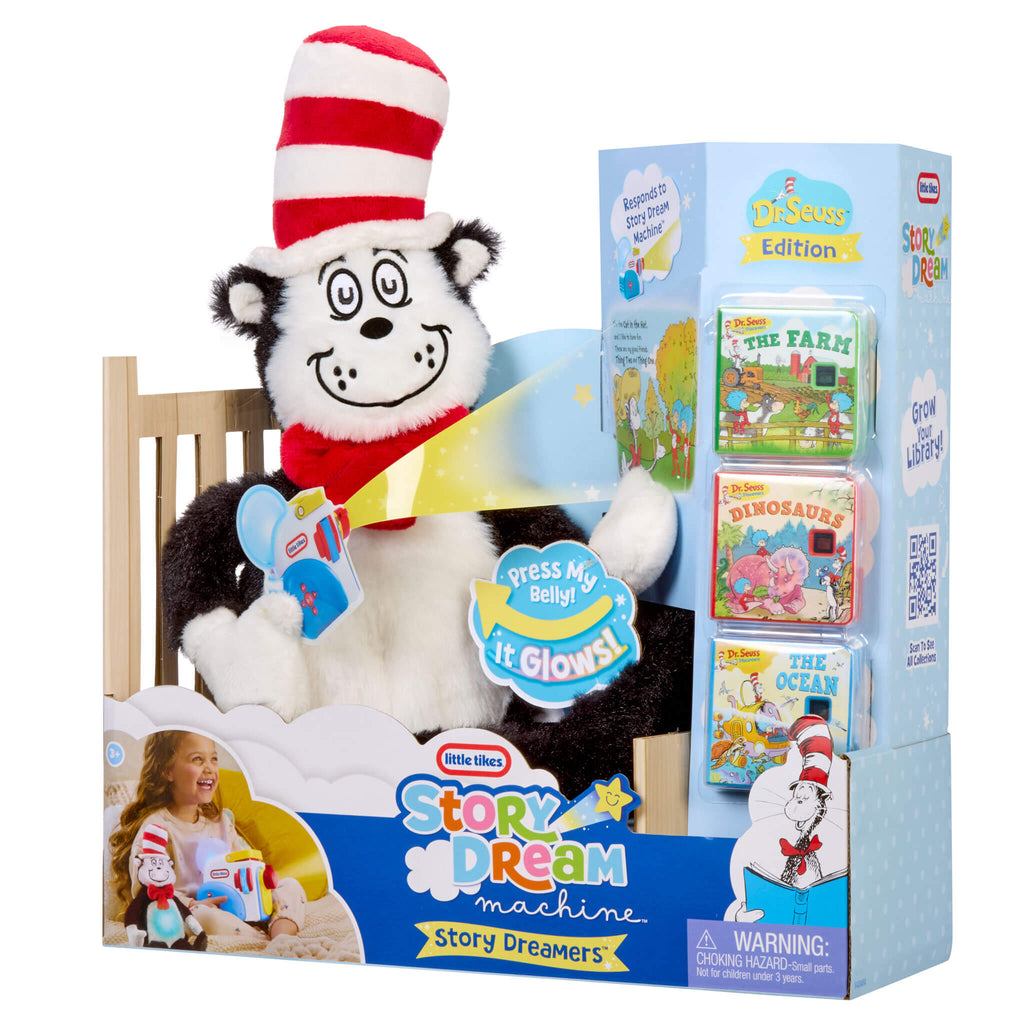 Story Dreamers™ Cat in the Hat Plush™ - Interactive Talking Plush for Story Dream Machine for Talking, Glowing and Musical Interaction