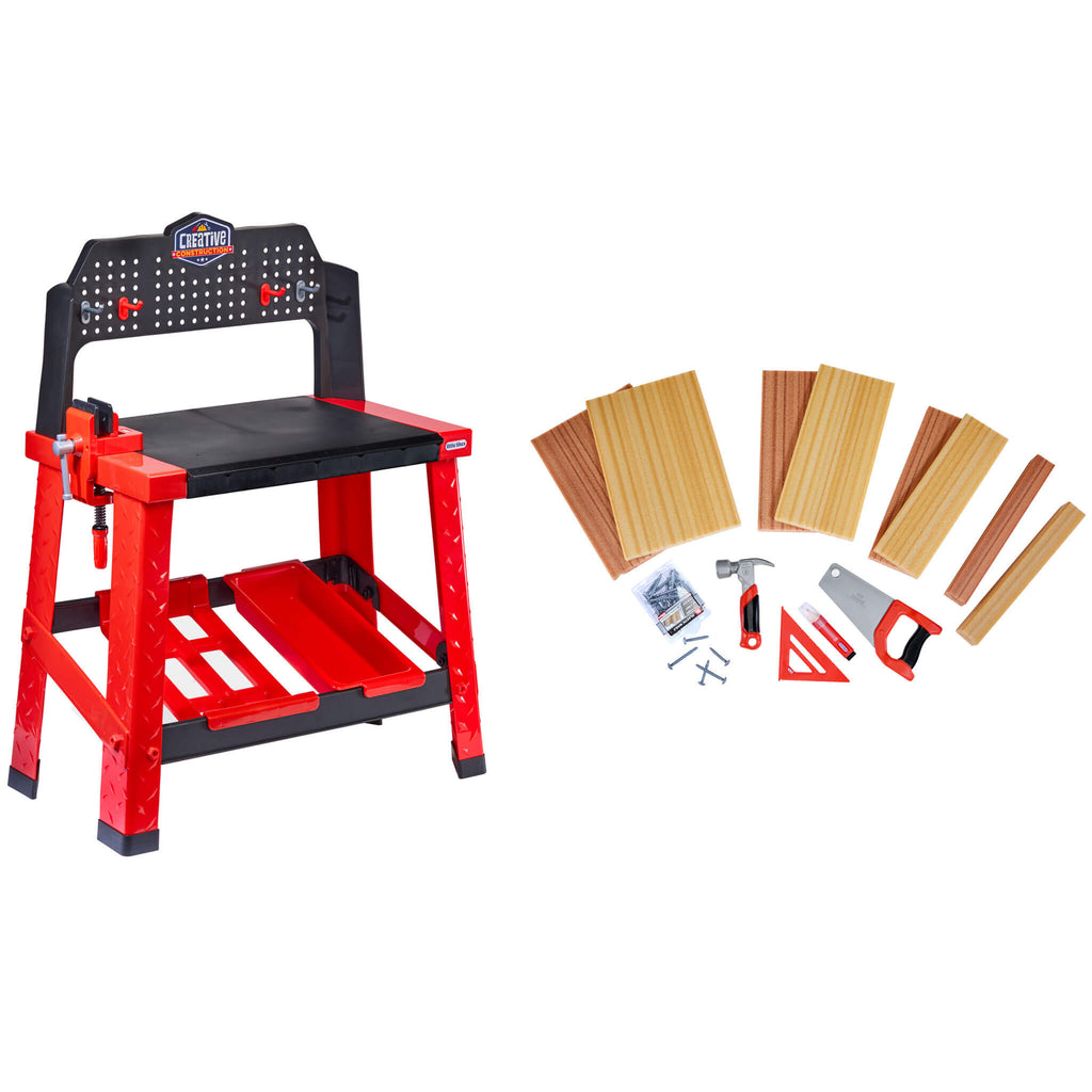 Creative Construction™ Workbench - Realistic Kids Workbench with Tools and Storage for Tool Recognition and Creative Building