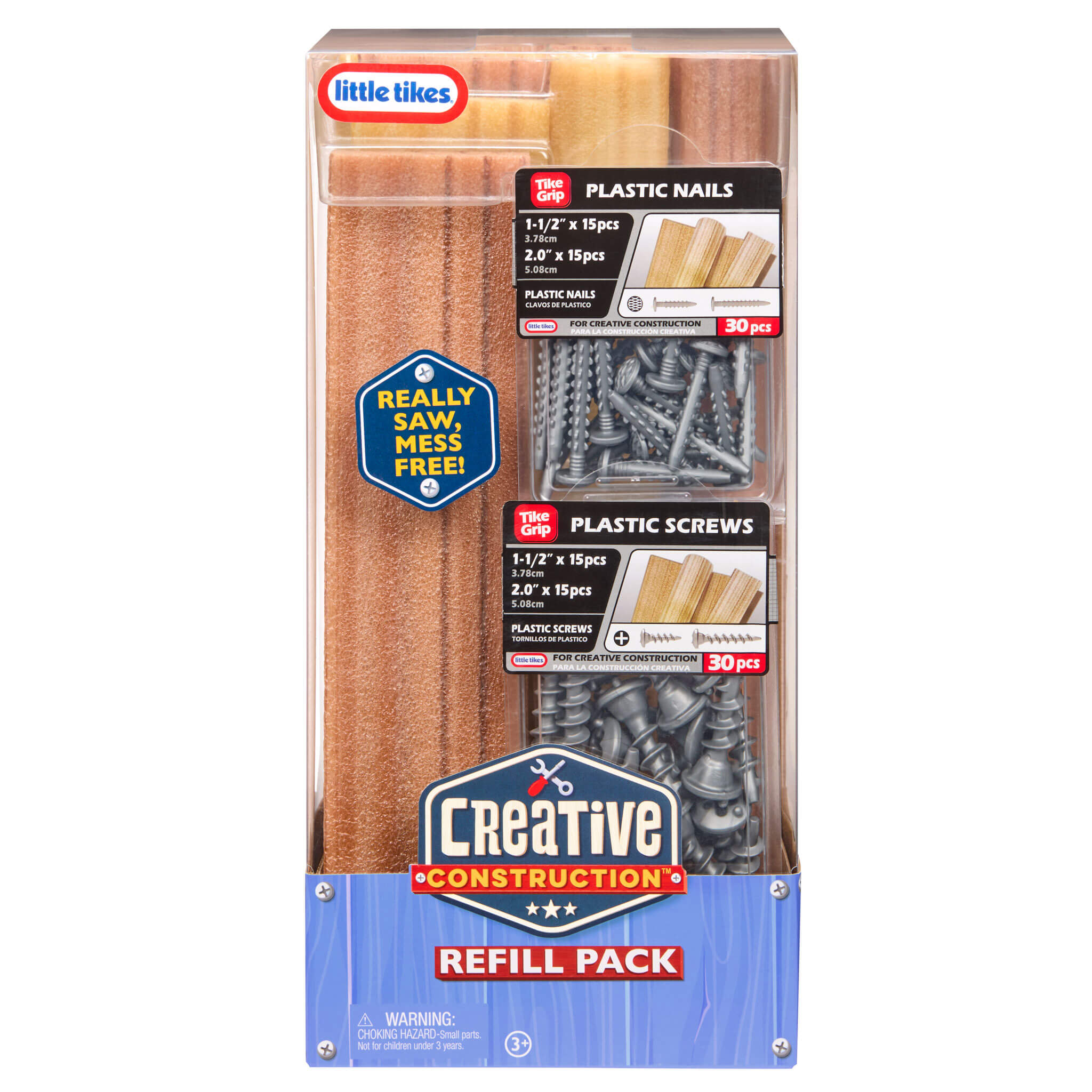 Creative Construction™ Wood, Nails and Screw Bundle - Pretend Building Materials for Workshop Play for Open-Ended Young Builder Play