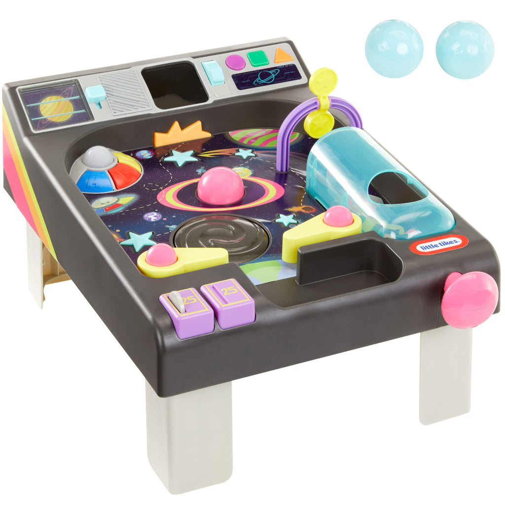 Old School My First Pinball Activity Table - Interactive Space-Themed Learning Activity Table for Numbers, Colors, Shapes and Motor Practice