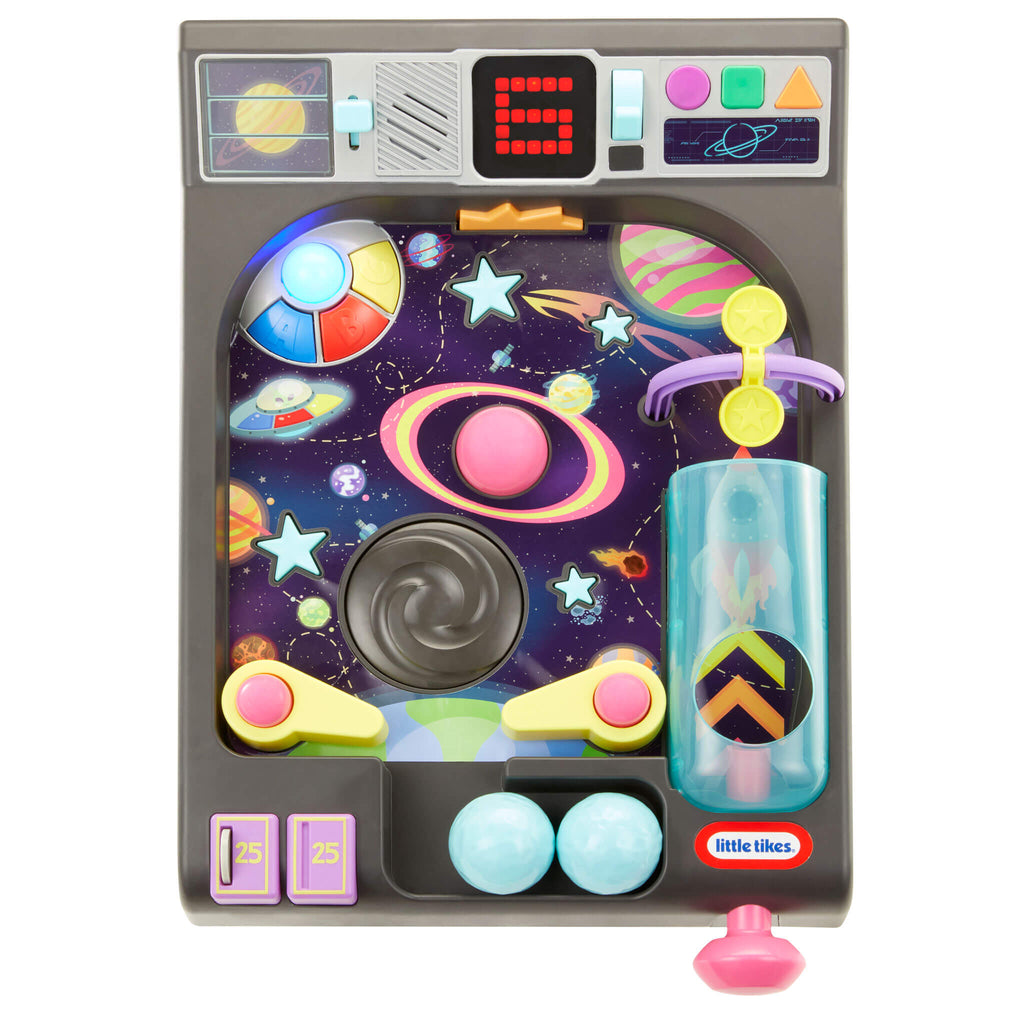 Old School My First Pinball Activity Table - Interactive Space-Themed Learning Activity Table for Numbers, Colors, Shapes and Motor Practice