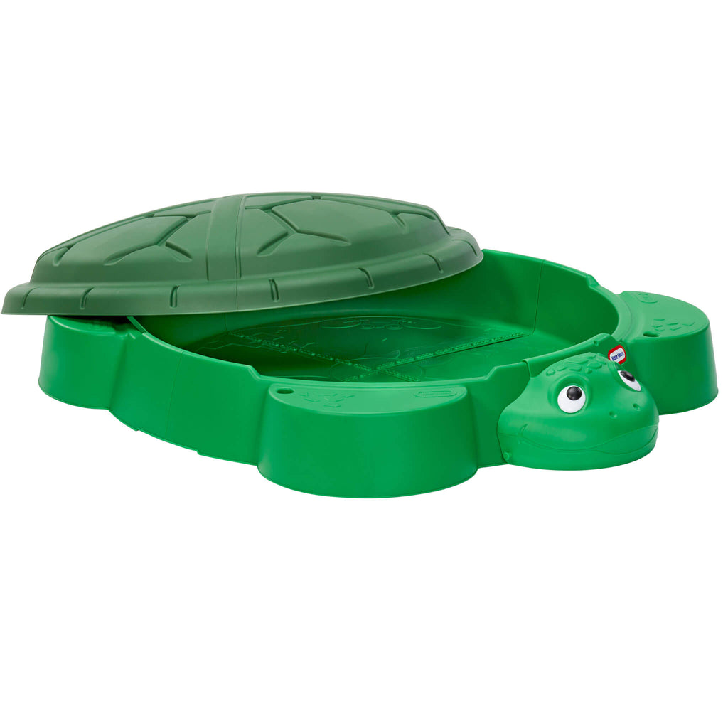 Turtle Sandbox - Outdoor Sand Play Center with Protective Lid for Covered Outdoor Sand Adventures