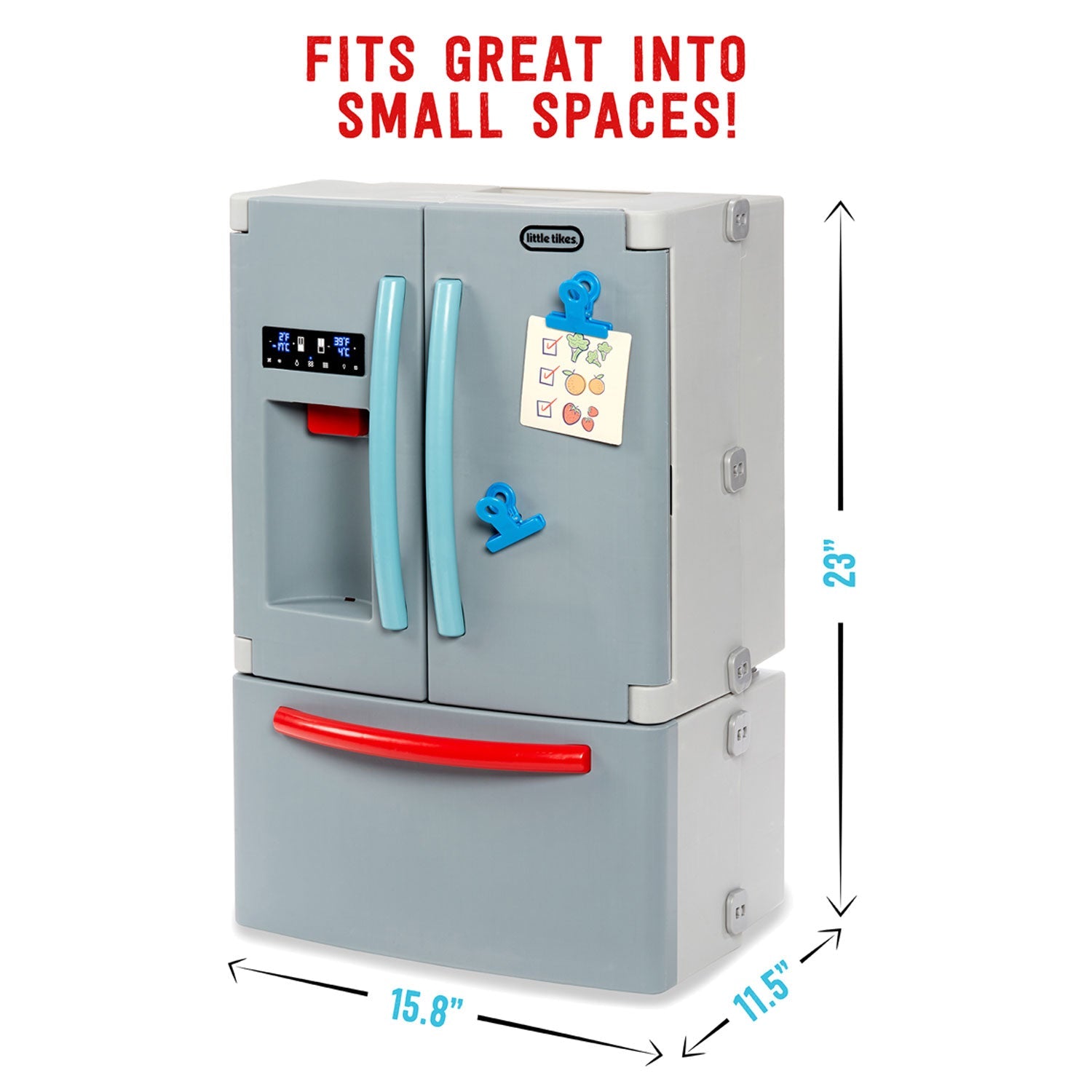 First Fridge - Realistic Pretend Kitchen Fridge with Accessories for Imaginative Home and Cooking Play